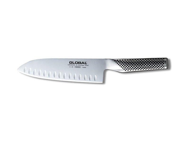 Coltello santoku con lama alveolata di 18 cm