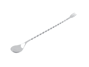 The Bars - Bar spoon con forchettina in acciaio inox cm 28,5