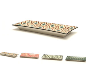 Lioness – Piatto rettangolare Mosaik decori assortiti 23,5×9 cm 8 pz