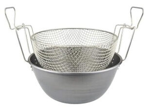 Ilsa - Friggitrice con Cestello in Ferro Spazzolato Ø 32 cm