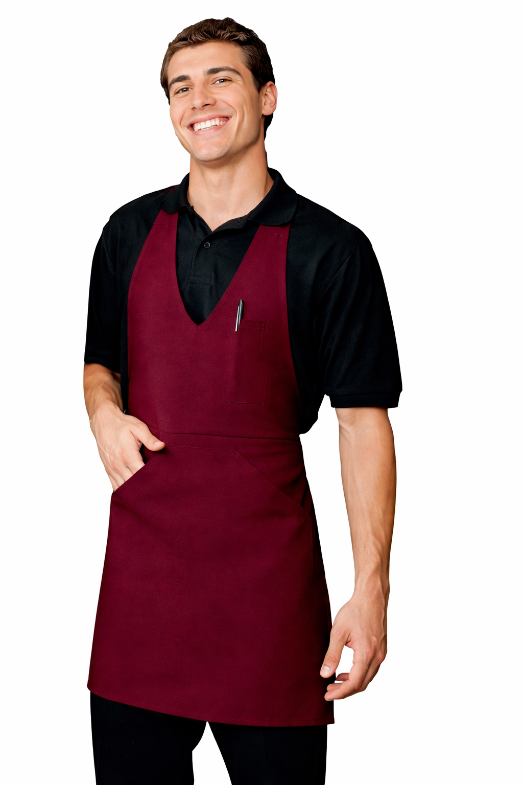 Isacco – Grembiule Bistrot Sommelier corto bordeaux Isacco - Grembiule Bistrot Sommelier corto bordeaux - immagine 1