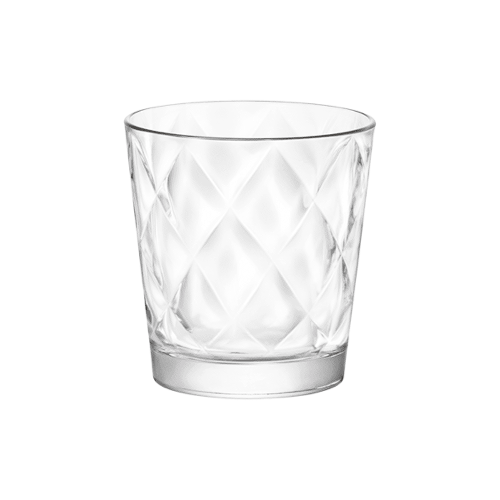 Bicchiere acqua vetro colorati diamante 6 pz