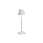 Zafferano - Lampada da Tavolo Poldina Pro Bianco Per molti la luce è sinonimo di poesia ed emozione: perché non portarla sempre con te in ogni ambiente o situazione? Una lampada portatile ti offre la possibilità di illuminare ogni angolo della casa e del giardino, diventando il tuo "lume della ragione". Poldina non ha bisogno di presentazioni, è la lampada simbolo del brand Zafferano e non a caso è venduta in tutto il mondo. Poldina affascina a primo impatto sia per il design, alla portata di tutti, sia per la funzionalità che offre: la lampada si accende e si spegne tramite un pulsante touch posto sulla sommità del diffusore; con lo stesso pulsante è possibile regolare la temperatura di colore della luce (2700 o 3000K) e l'intensità del flusso luminoso; possiede inoltre la funzione di memoria di dimmerazione (ad ogni accensione, l'intensità luminosa corrisponderà a quella precedentemente impostata). E' perfetta per illuminare sia ambienti interni che esterni: il grado di protezione IP65 la rende adatta sia all'uso interno che esterno. Poldina ti farà compagnia per parecchio tempo: la durata della batteria è garantita per più di 12 ore, mentre per ricaricarla basta semplicemente appoggiare la lampada sul "pad" in dotazione! Che stai aspettando? Scegli l'icona delle lampade da tavolo, scegli la lampada Poldina! Scopri le altre lampe-à-porter firmate Zafferano