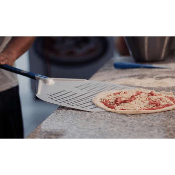 GiMetal - Pala Pizza Rettangolare Forata Manico Smontabile 150cm