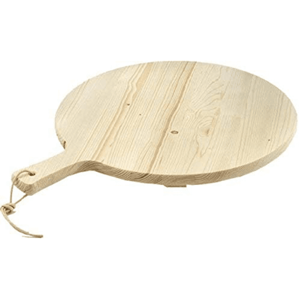 Meeting - Tagliere Rotondo con Manico in Legno di Abete 38 cm