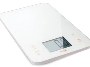 Eva – Bilancia Digitale 21×21 cm in Vetro Bianco 15kg/1g