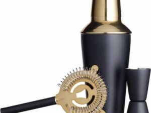 JSB – Bar Set Inox Nero Opaco/Oro 3 pz