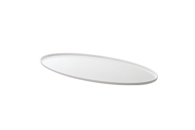 Leone - Pirofila Snow Ovale Bianca in Melamina 60x30 cm Leone - Pirofila Snow Ovale Bianca in Melamina 60x30 cm