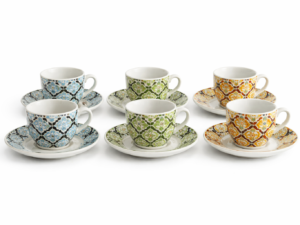 Toninelli – Tazze da Caffè Assortite Dec 3 – Set 6pz