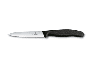 Victorinox - Spelucchino Seghettato Lama Dritta Manico Nero 10 cm