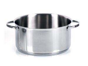 Moneta - Casseruola 2 Manici Allegro Acciaio Inox per Induzione 24 cm