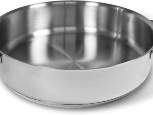 Moneta - Tegame 2 Manici Allegro Acciaio Inox per Induzione 28 cm