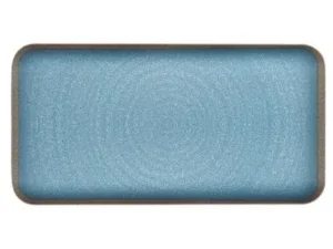 Touch-Mel – Vassoio Rettangolare Rena Turchese in Melamina 38×19 cm