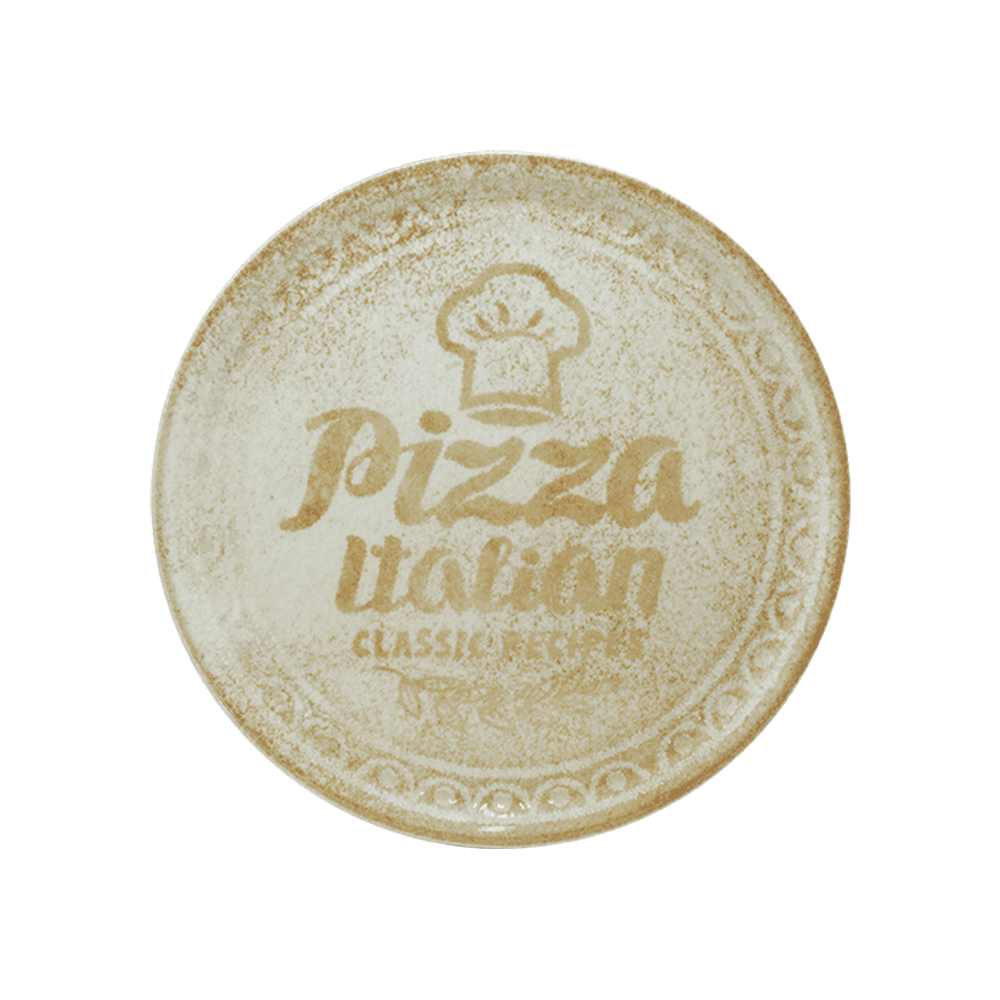 Set 6 Piatti per Pizza porcellana bianca mod. Napoli cm 33 Saturnia