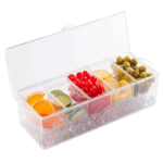 TableCraft - Porta Condimenti in Plastica 5 Scomparti da 560ml