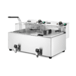 Hendi - Friggitrice Profi Line 2x8 Lt con Rubinetti 230V/7000W