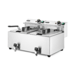 Hendi - Friggitrice Profi Line 2x8 Lt con Rubinetti 230V/7000W