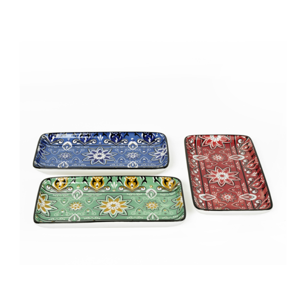 Trend Center - Piatto Kimchi 20,5x11cm Colori Assortiti - Set3pz