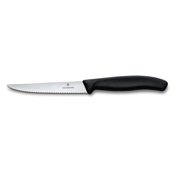 Victorinox - Coltello Bistecca Seghettato 11 cm Manico Nero