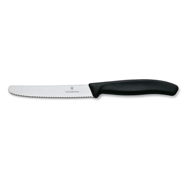 Victorinox - Coltello Tavola Seghettato 11 cm Manico Nero