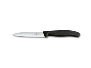 Victorinox - Spelucchino Seghettato Lama Dritta Manico Nero 8 cm