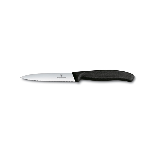 Victorinox - Spelucchino Seghettato Lama Dritta Manico Nero 8 cm