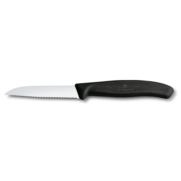 Victorinox - Spelucchino Seghettato Manico Nero 8 cm