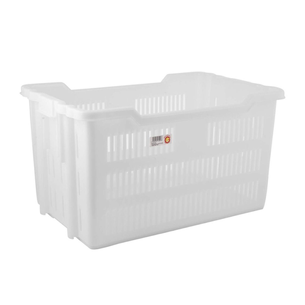 Giganplast - Cassetta Transport Container Duraflex Forata Bianca 75x50x42 cm