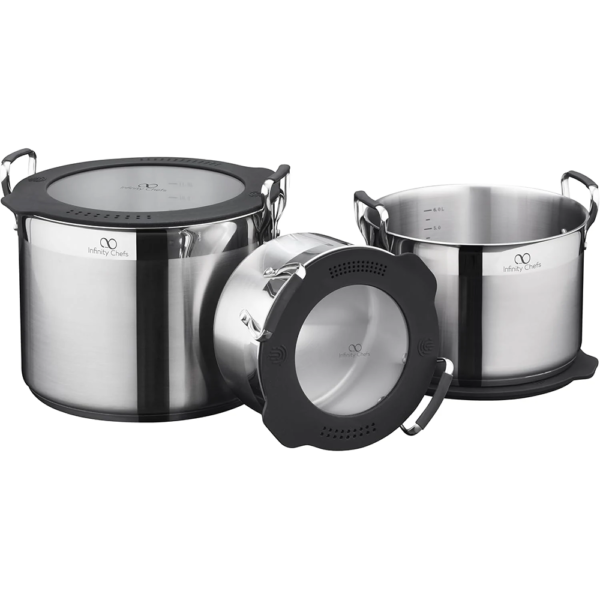 Infinity Chefs - Batteria di Pentole Ratio in Acciaio Inox - 6 Pezzi