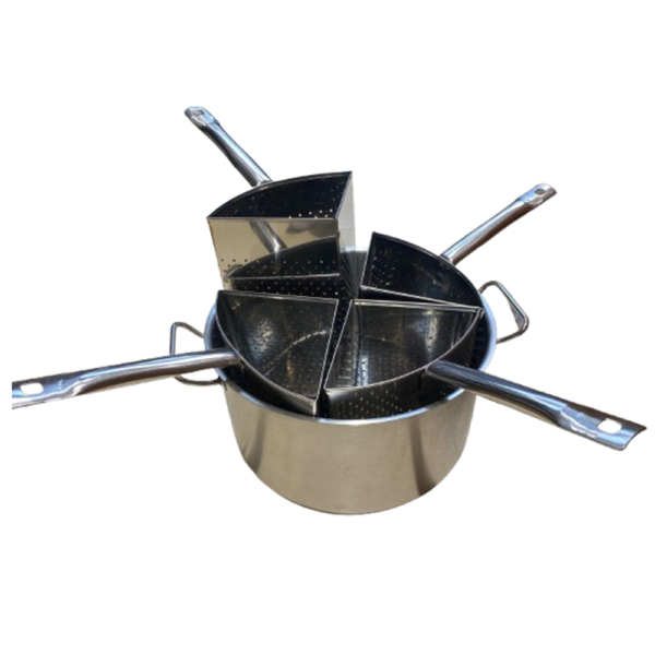 Montini Guerino - Cuocipasta 4 Spicchi in Acciaio Inox per Induzione Ø 36 cm