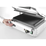 Hendi - Piastra/Grill per Panini Rigata - 2200W