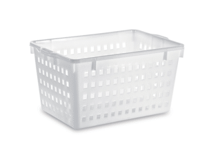 Giganplast - Cesta Rettangolare Forata Bianca HDPE 63x45x35 cm