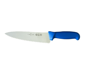 Scoft Botz - Coltello Cucina a Sega Largo 20 cm - Manico Blu