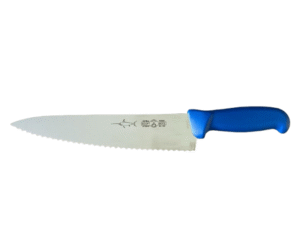 Scoft Botz - Coltello Cucina a Sega Largo 25 cm - Manico Blu