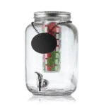 TableCraft - Dispenser in Vetro con Rubinetto 7,5Lt Completo di Supporto