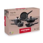Moneta - Batteria Induzione Magnolia Stone Black - 8 Pezzi