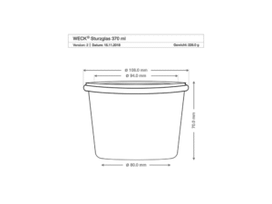 Weck - Vasetto in Vetro con Coperchio 370 ml