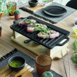 Tognana - Piastra Grill in Ghisa con Base in Legno 33x20 cm