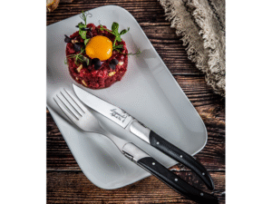 Laguiole - Coltello Bistecca Luxury Black Lama 10,5 cm - Set 6 pz