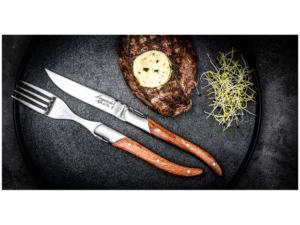 Laguiole - Coltello Bistecca Luxury Pakka Rose Lama 10,5 cm - Set 6 pz