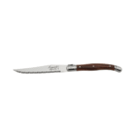 Laguiole - Coltello Bistecca Marrone Scuro Lama Seghettata 11 cm - Set 6 pz