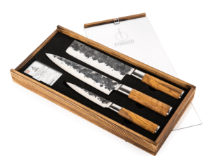 SDV Style - Set 3 Coltelli Forged Olive 13-18-20 cm