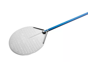 GiMetal - Pala Pizza Tonda Forata 36 cm Manico Smontabile 180 cm