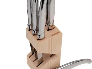 Laguiole - Coltello Bistecca Luxury Oak Stonewash Lama 10,5 cm - Set 6 pz