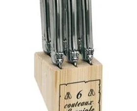 Laguiole - Coltello Bistecca Luxury Oak Stonewash Lama 10,5 cm - Set 6 pz