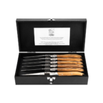 Laguiole - Coltello Bistecca Luxury Olive Wood Lama 10,5 cm - Set 6 pz