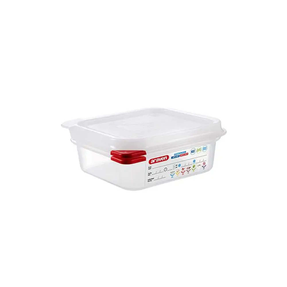 Araven - Contenitore Ermetico con Coperchio GN 1/6 H 6,5 - 1,1 lt Araven - Contenitore Ermetico con Coperchio GN 1/6 H 6,5 - 1,1 lt