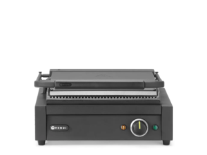 Hendi - Piastra/Grill per Panini Rigata Nera - 2200W