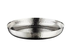 Leone - Vassoio Tondo Martellato in Acciaio Inox Ø40 cm