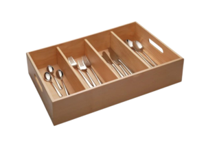 Bischof - Portaposate in Legno 4 Scompartimenti 52x31 cm